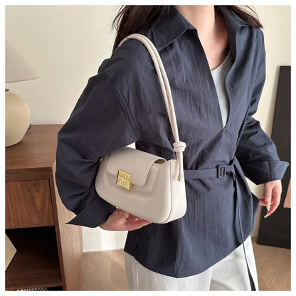 Women’s PU Leather Crossbody & Shoulder Bag – Aesthetic Solid Color Sling Purse for Everyday Use