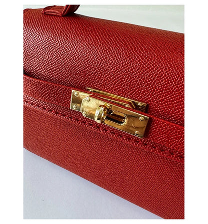 Square Crossbody Bag – Small Shoulder Belt Bag with Zipper & Lock Design