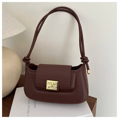 Women’s PU Leather Crossbody & Shoulder Bag – Aesthetic Solid Color Sling Purse for Everyday Use