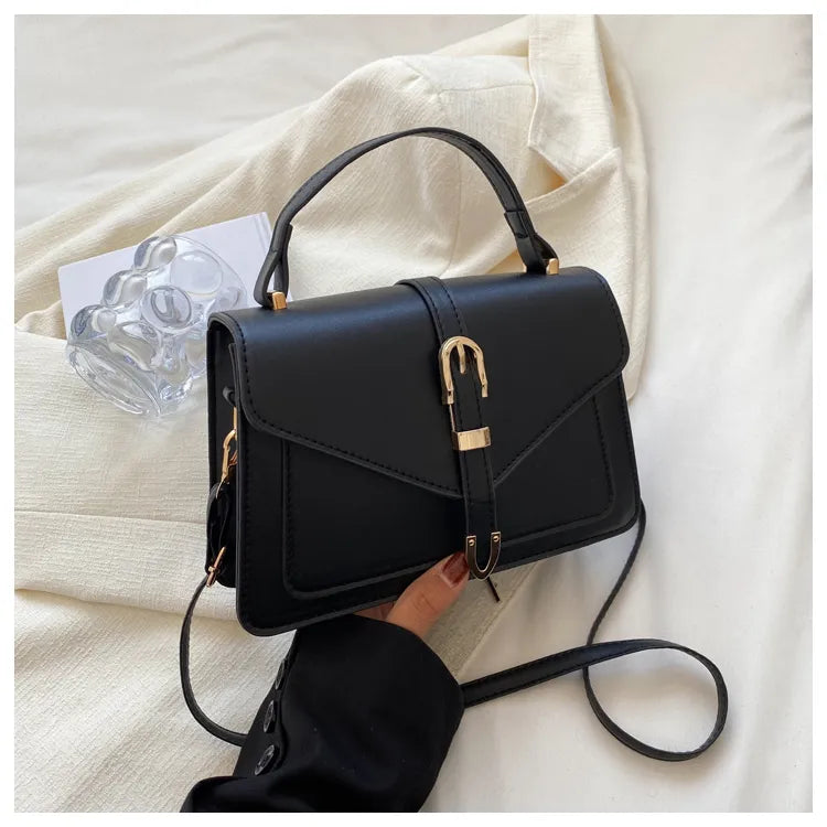 Square Crossbody Bag – PU Leather Shoulder Sling Bag in Pastel & Neutral Tones