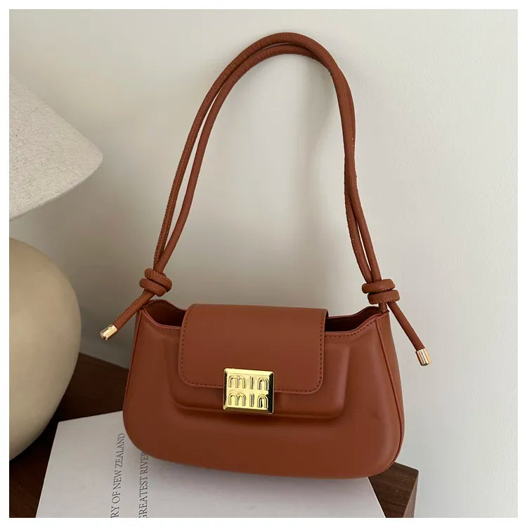 Women’s PU Leather Crossbody & Shoulder Bag – Aesthetic Solid Color Sling Purse for Everyday Use