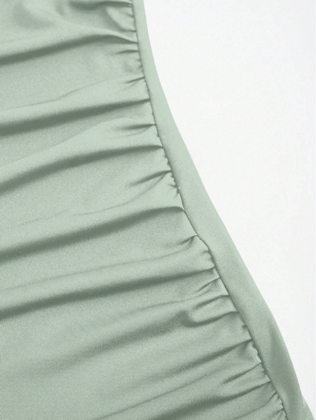 Elegant Pleated Mermaid Cami Maxi Dress – Ruched Backless Slip Dress for Evening & Parties