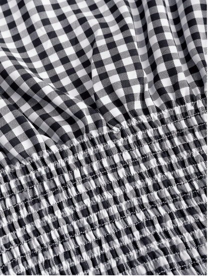 Women's Gingham Tie-Shoulder Slim Tank Top – Plaid Ruffle Hem Cami for Summer Commute & Casual Chic Looks