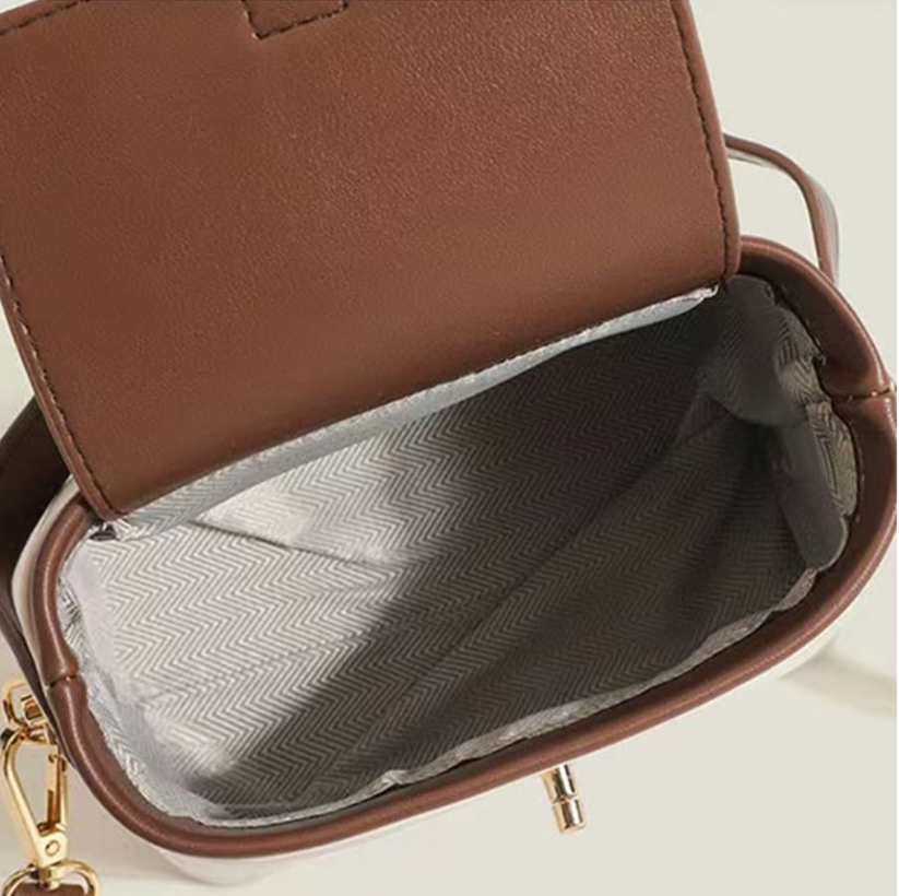 Minimalist Color Block Commuter Shoulder Bag – Lightweight PU Leather Satchel with Adjustable Strap for Office & Daily Use
