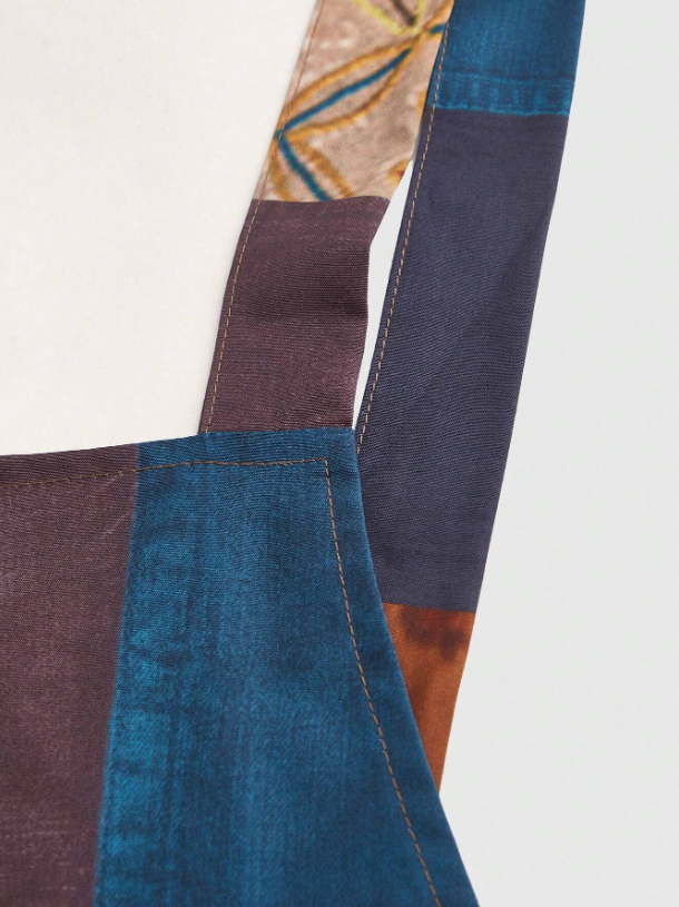 Boho Patchwork Overall Jumpsuit for Women – Sleeveless, High Waist, Y2K Inspired