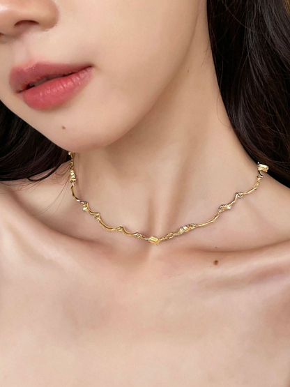 Elegant Rhinestone Choker Necklace for Women – Trendy Luxury Collar for Glam Looks