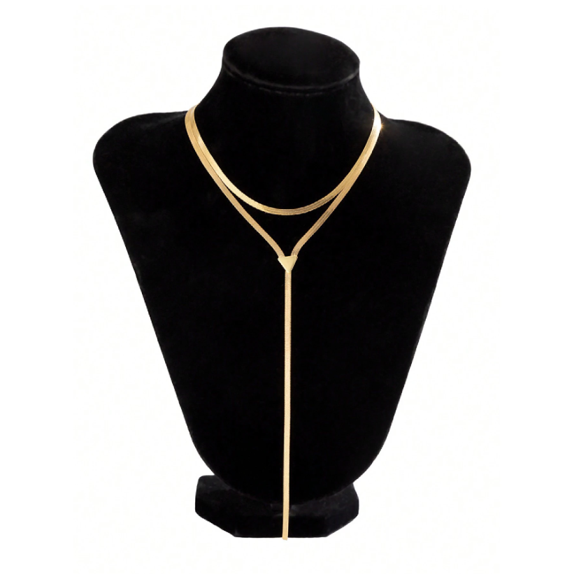 Snake Bone Layered Necklace Set