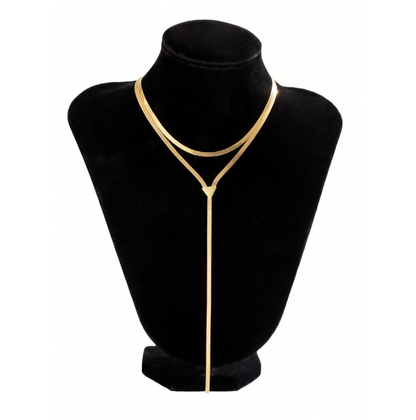 Snake Bone Layered Necklace Set