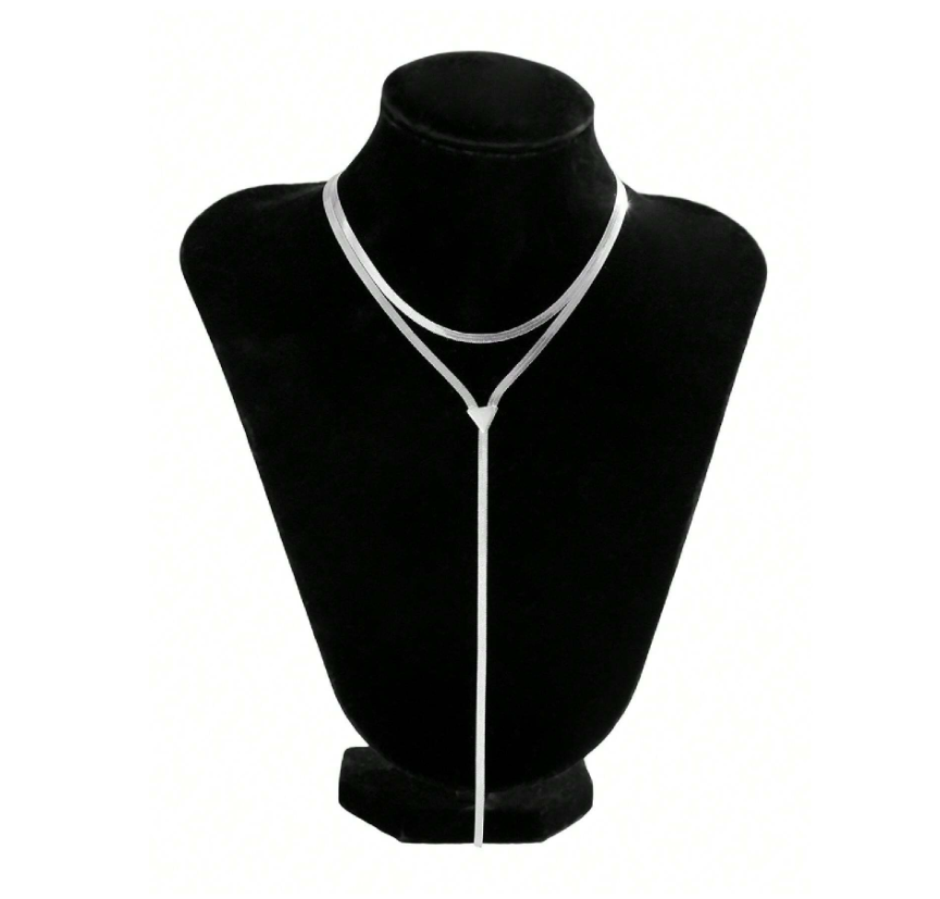 Snake Bone Layered Necklace Set