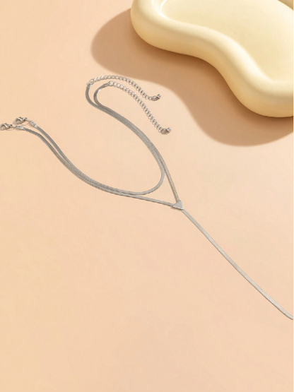 Snake Bone Layered Necklace Set