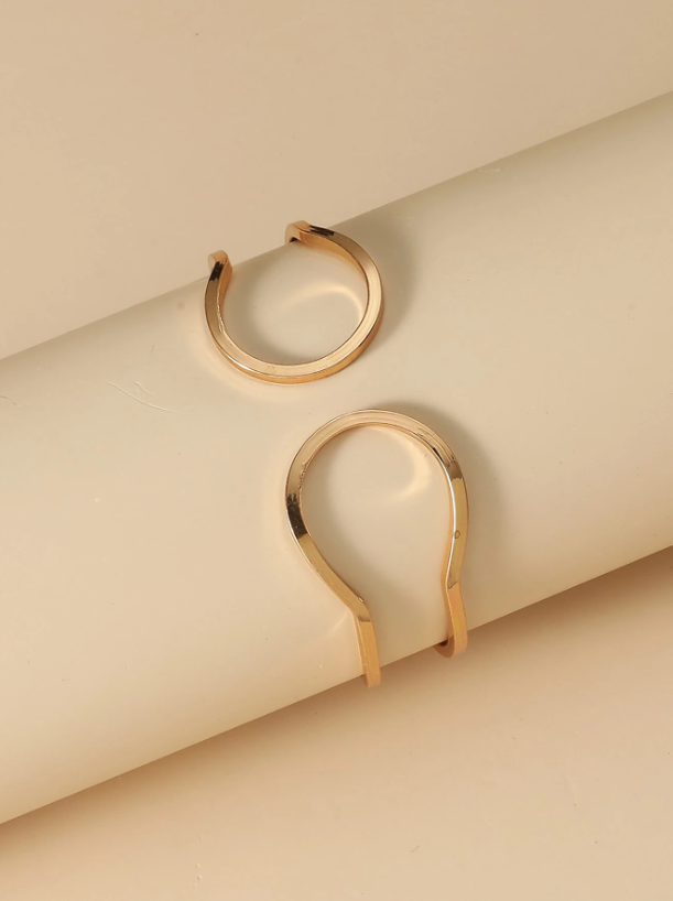 Gold Hollow Out Bracelet | Trendy Cutout Cuff Bangle | Minimalist Party & Daily Wear Jewelry