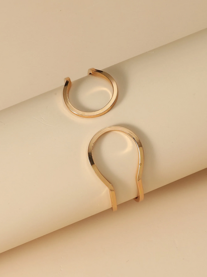Gold Hollow Out Bracelet | Trendy Cutout Cuff Bangle | Minimalist Party & Daily Wear Jewelry