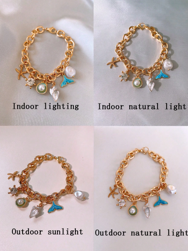 Starfish & Fish Tail Charm Bracelet | Beach-Inspired Pearl & Seashell Jewelry for Daily & Vacation Wear