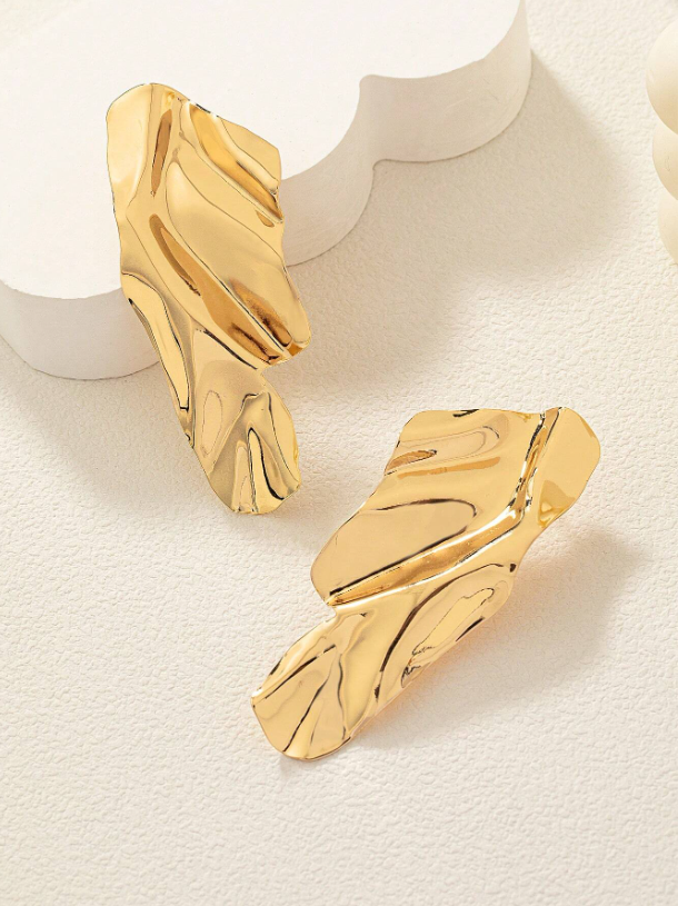 Exaggerated Wave Summer Earrings| Luxury Geometric Studs