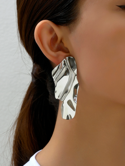 Exaggerated Wave Summer Earrings| Luxury Geometric Studs