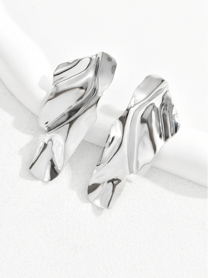 Exaggerated Wave Summer Earrings| Luxury Geometric Studs