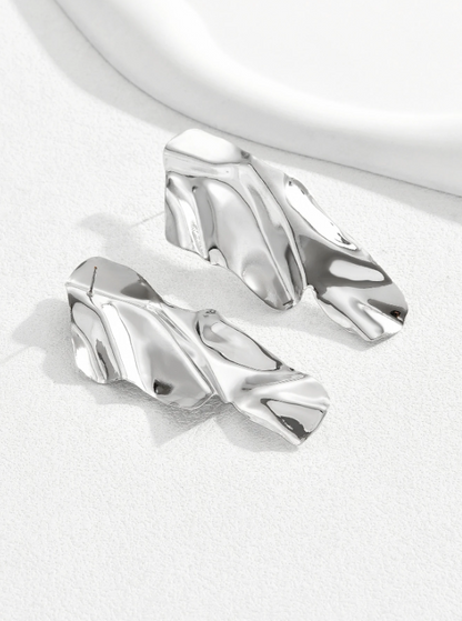 Exaggerated Wave Summer Earrings| Luxury Geometric Studs