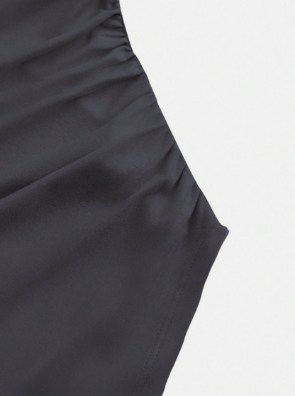 Boat Neck Bell Sleeve Waist Ruched Casual T-Shirt , Bell Sleeve Top