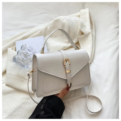 Square Crossbody Bag – PU Leather Shoulder Sling Bag in Pastel & Neutral Tones