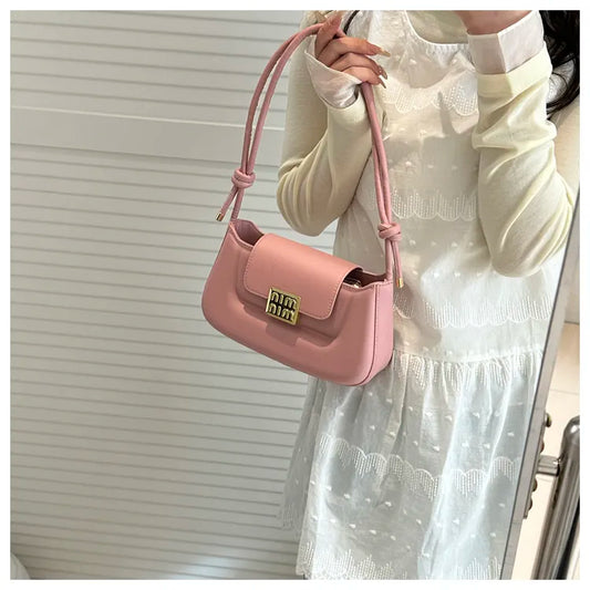 Women’s PU Leather Crossbody & Shoulder Bag – Aesthetic Solid Color Sling Purse for Everyday Use