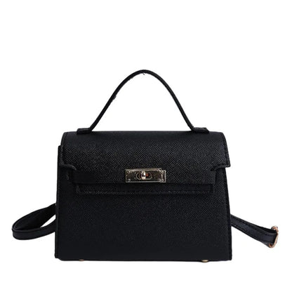 Square Crossbody Bag – Small Shoulder Belt Bag with Zipper & Lock Design