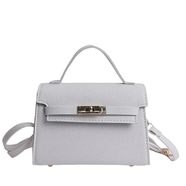 Square Crossbody Bag – Small Shoulder Belt Bag with Zipper & Lock Design