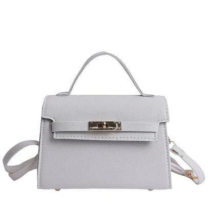 Square Crossbody Bag – Small Shoulder Belt Bag with Zipper & Lock Design