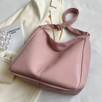 Shoulder Bag – Zippered, Plain, Minimalist Handbag