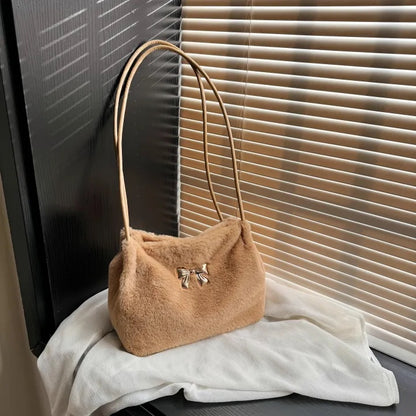 Plush Shoulder Bag – Soft, Stylish & Cute Casual Handbag for Every Outfit