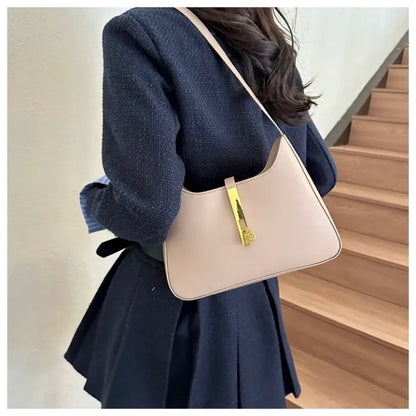 Minimalist Hobo Shoulder Bag – Soft Casual Handbag with Zipper in 5 Colors