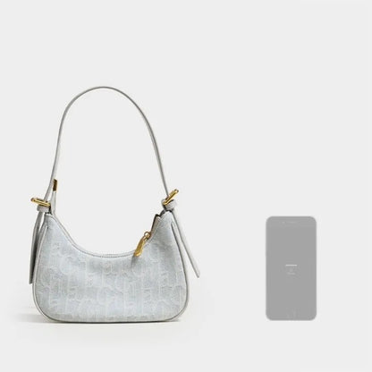 Siren Shoulder Bag – Lightweight Blue Armpit Bag with Strap