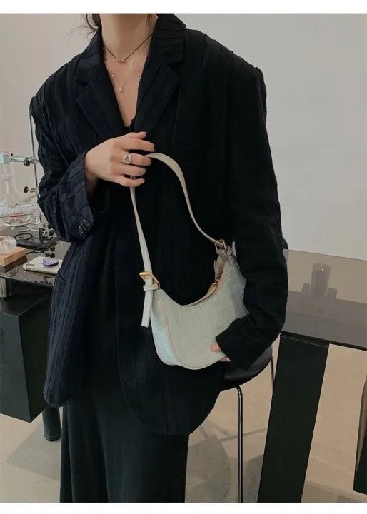 Siren Shoulder Bag – Lightweight Blue Armpit Bag with Strap
