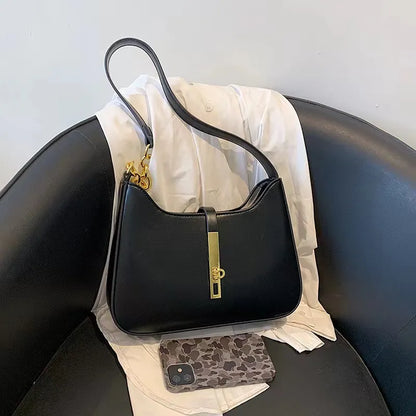 Minimalist Hobo Shoulder Bag – Soft Casual Handbag with Zipper in 5 Colors