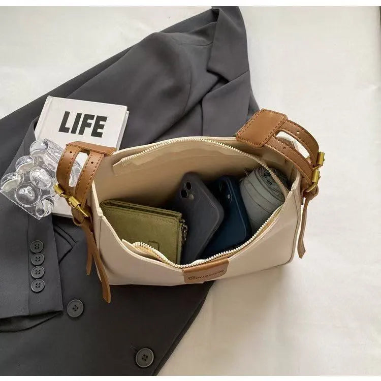 Waterproof PU Leather Shoulder Bag – Lightweight & Spacious Everyday Use