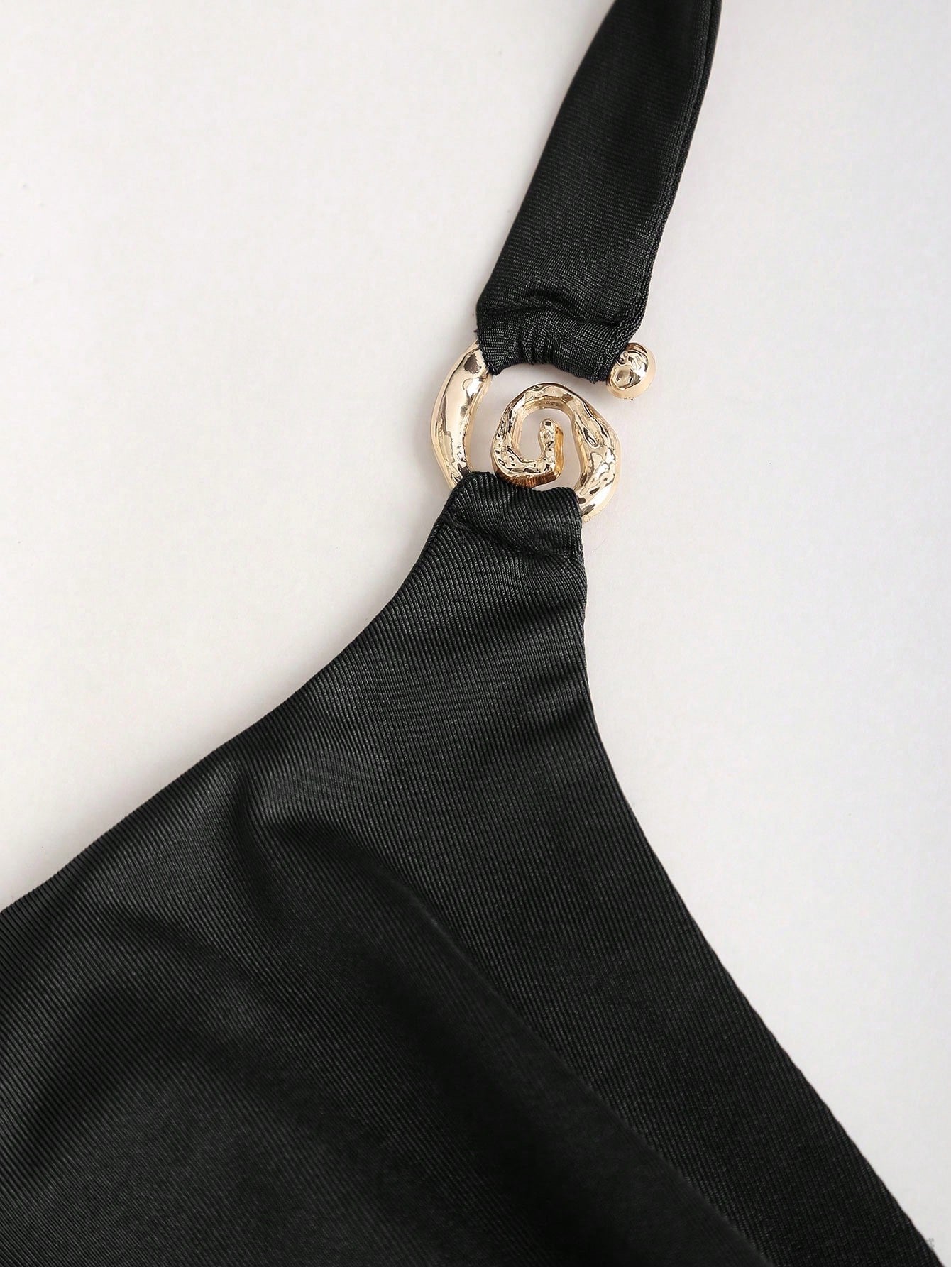 black spaghetti strap belted long dress with a slim fit vintage silhouette and adjustable straps for women by Fashzeo.