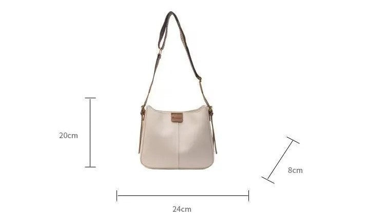 Waterproof PU Leather Shoulder Bag – Lightweight & Spacious Everyday Use