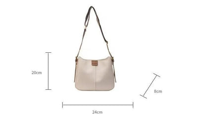 Waterproof PU Leather Shoulder Bag – Lightweight & Spacious Everyday Use