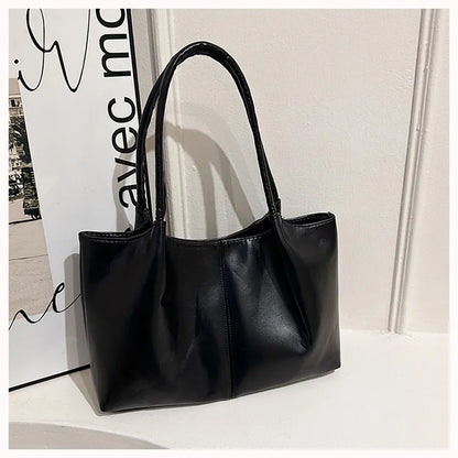Spacious Shoulder Bag – Large Office & Casual Tote in Plain Design
