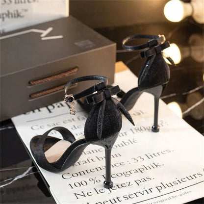 Elegant French Heel Slingback Sandals for Women – Peep Toe, Ankle Strap