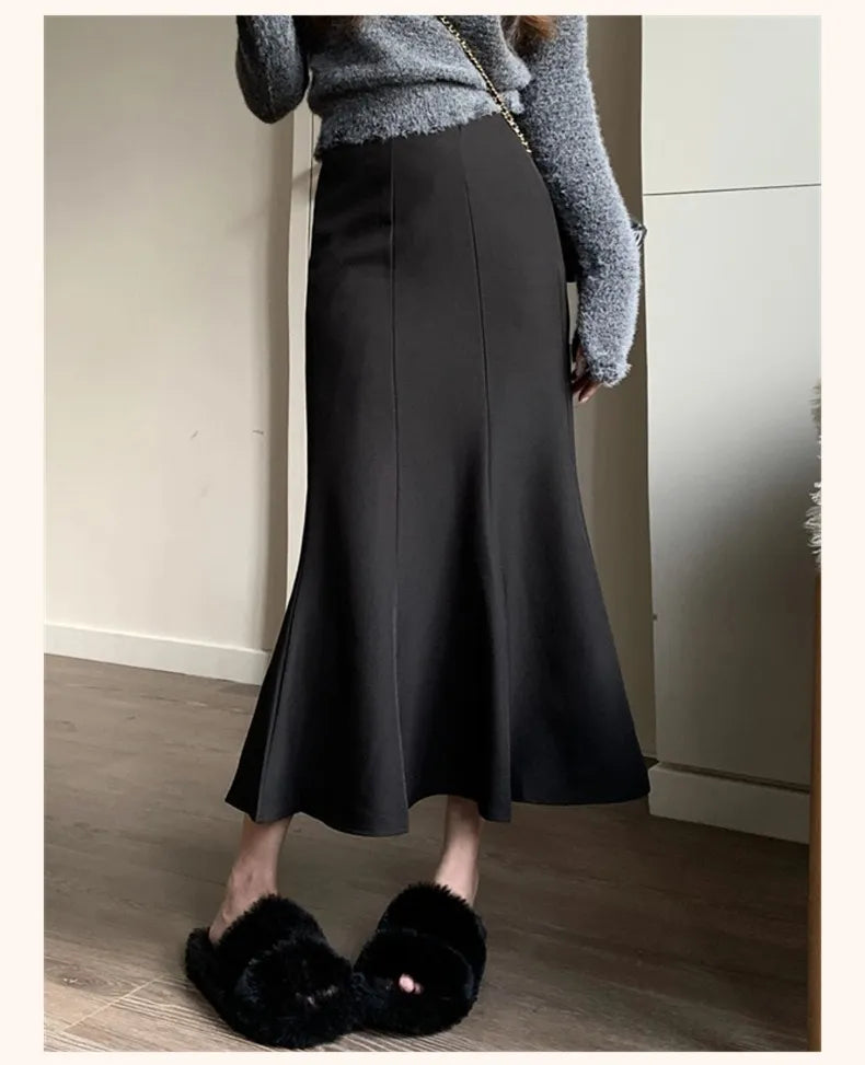 Mermaid Fishtail Midi Skirt