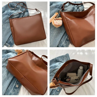 Shoulder Bag – Zippered, Plain, Minimalist Handbag
