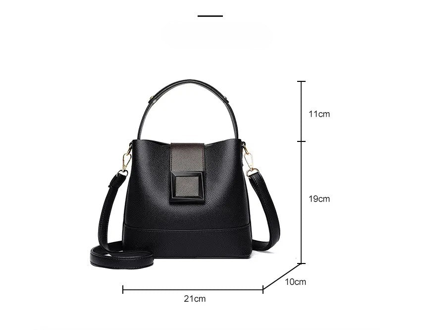 Women's Crocodile Pattern Bucket Bag – Large Shoulder & Messenger Bag with Zip Closure