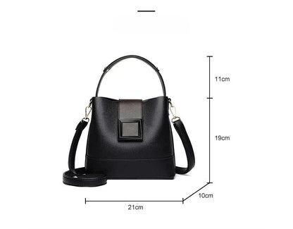 Women's Crocodile Pattern Bucket Bag – Large Shoulder & Messenger Bag with Zip Closure