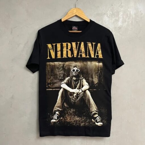 Nirvana Glowing Rock Tee - 100% Cotton, Long Sleeve, Scoop Neck, S-5XL