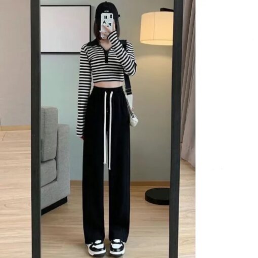 Stylish Women's Plus Size Loose Casual Wide Leg Trousers: Korean High Waist Summer Pants - Image 7